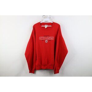 Vintage 90s Mens Large Faded Spell Out Ohio State University Crewneck Sweatshirt